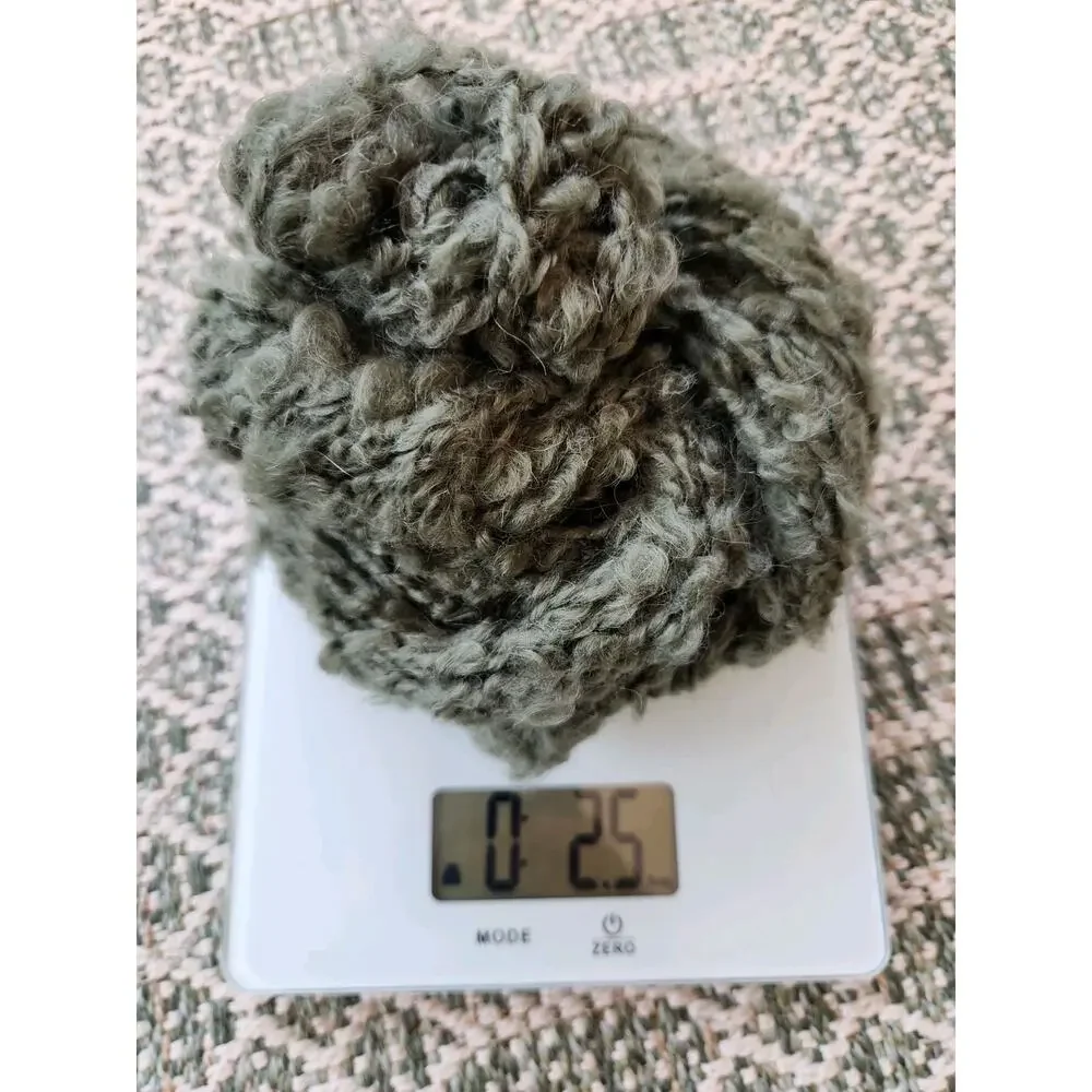 Aslan Trends La Pampa Yarn Lot 4 Merino Mohair Bulky Boucle Green Argentina